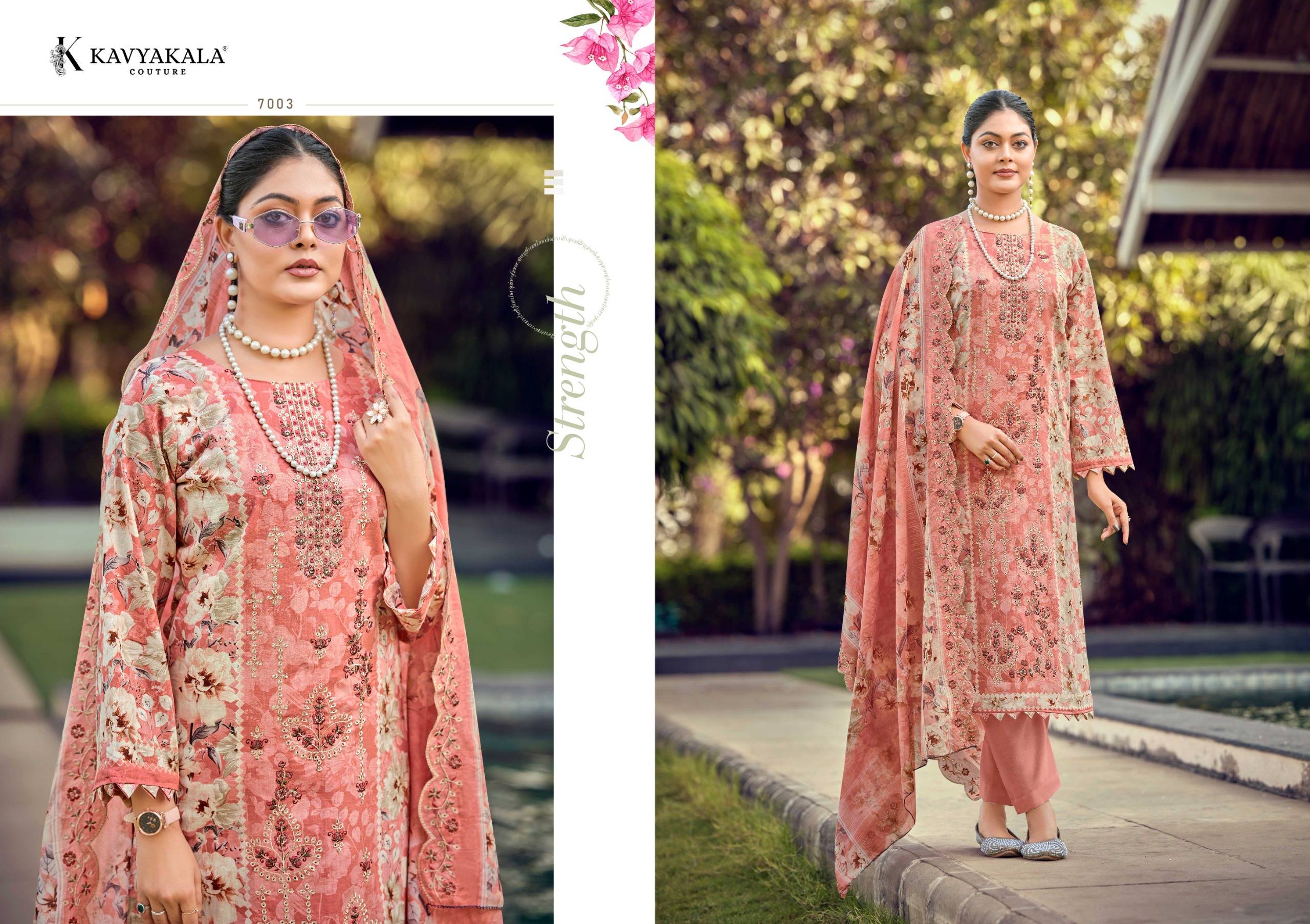 BIN SAEED Vol -10‎ By KAVYA‎‎ KALA 7001 To 7008 Series Beautiful Festive Suits Stylish Fancy Colorful Casual Wear & Ethnic Wear PURE‎ CAMBRIC Print Dresses At Wholesale Price